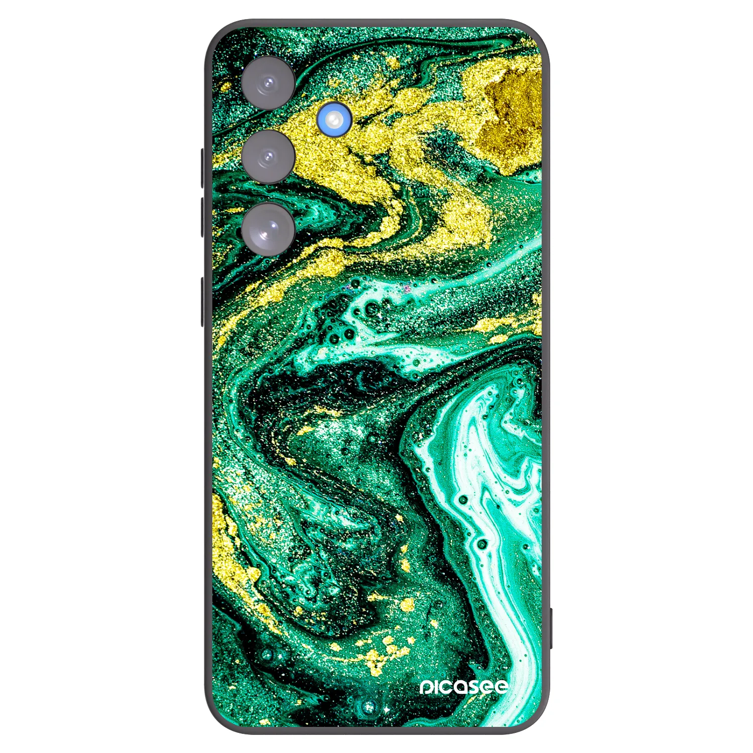 Picasee husă neagră din silicon pentru Samsung Galaxy S25 FE 5G - Green Gold