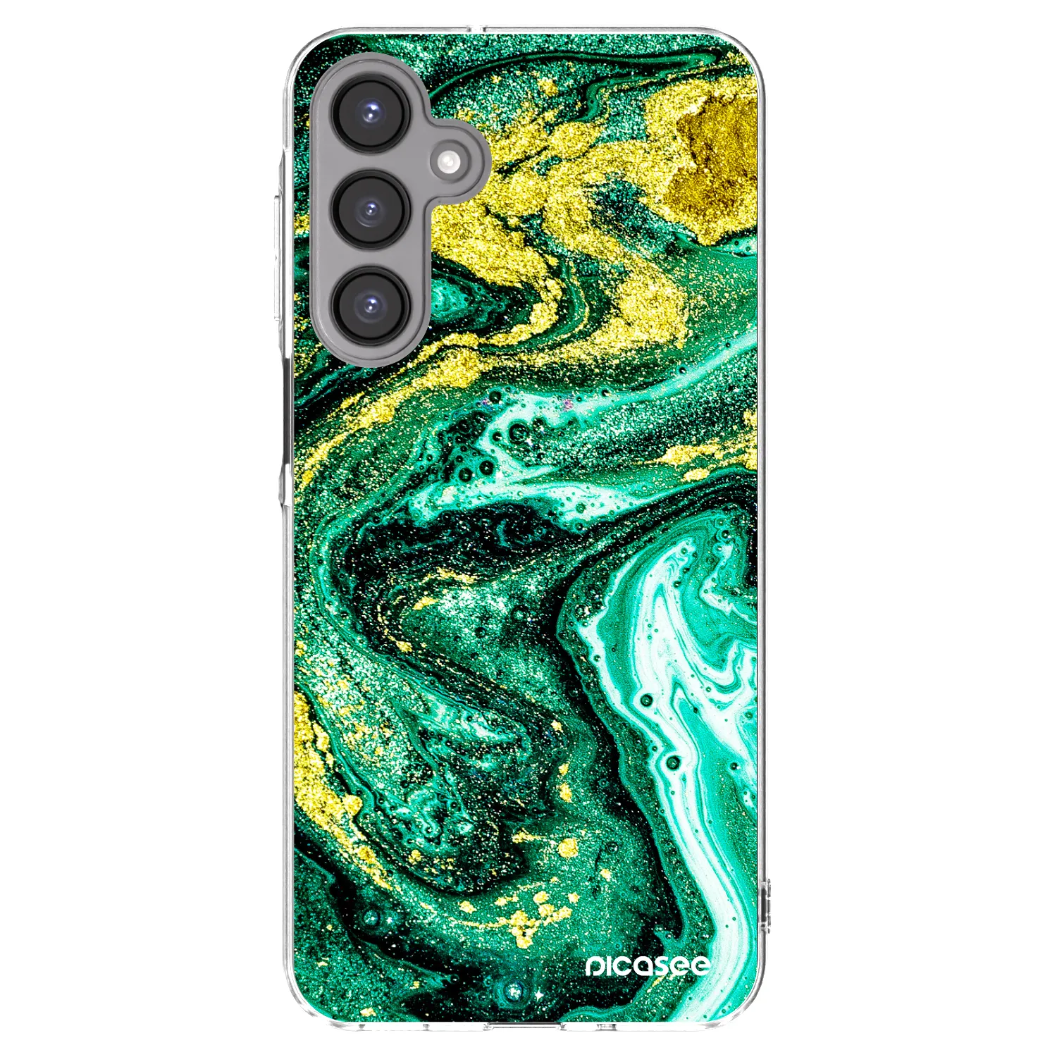 Picasee husă transparentă din silicon pentru Samsung Galaxy A16 4G - Green Gold