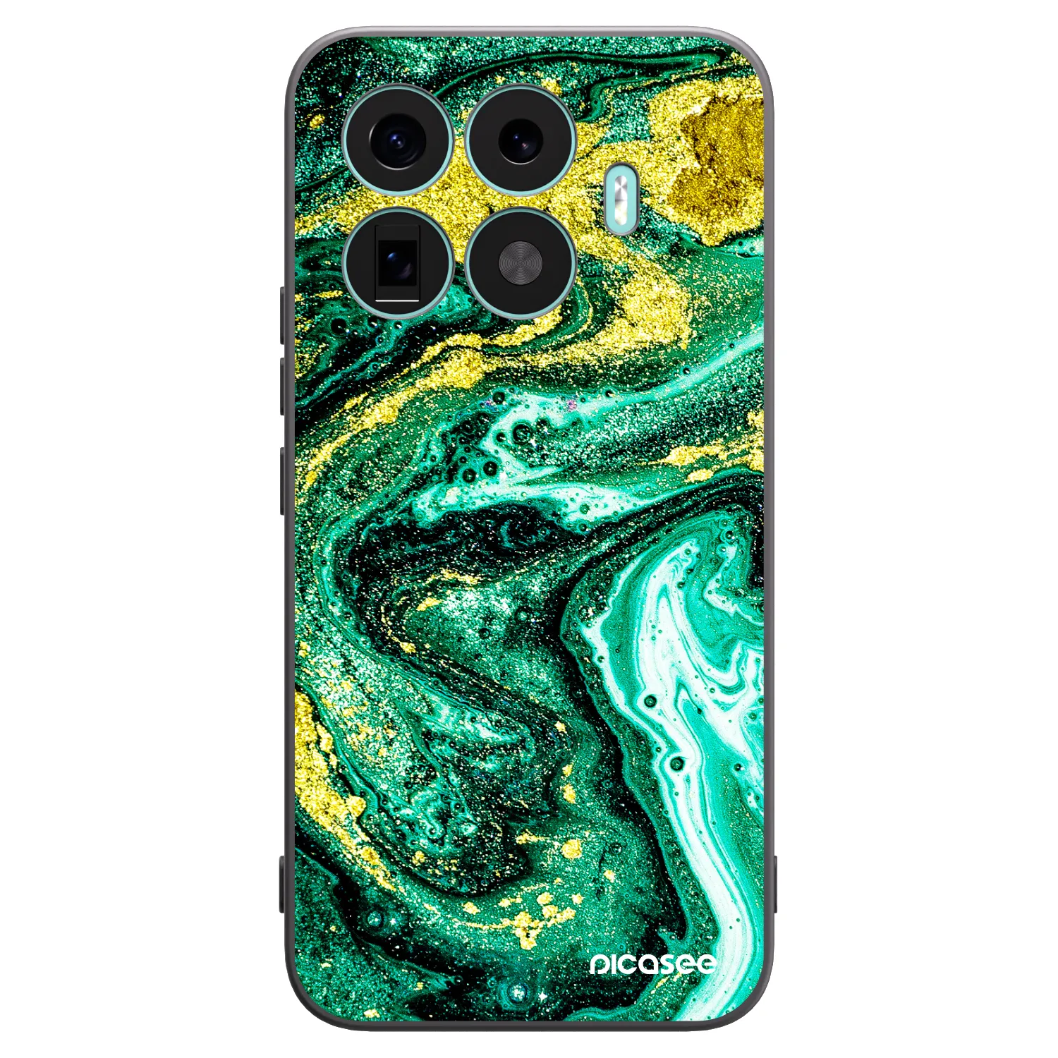 Picasee husă neagră din silicon pentru Xiaomi 17T Pro - Green Gold