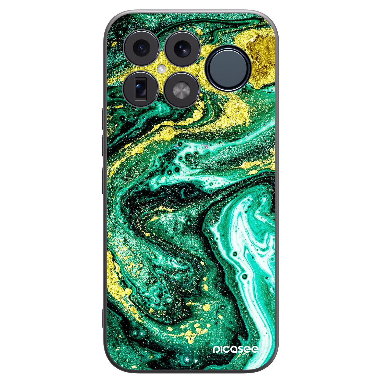 Picasee husă neagră din silicon pentru Xiaomi Poco F8 Ultra - Green Gold