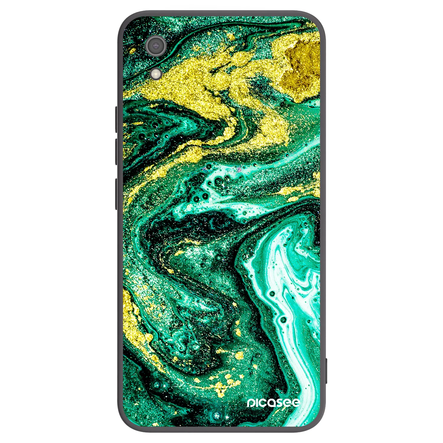 Picasee husă neagră din silicon pentru Xiaomi Redmi 7A - Green Gold