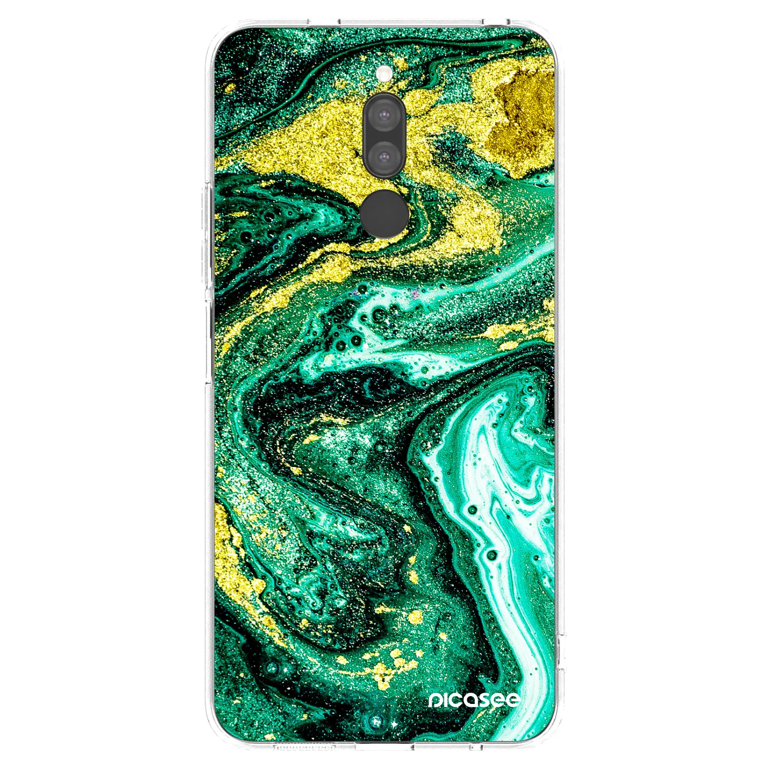Picasee husă transparentă din silicon pentru Xiaomi Redmi 8 - Green Gold