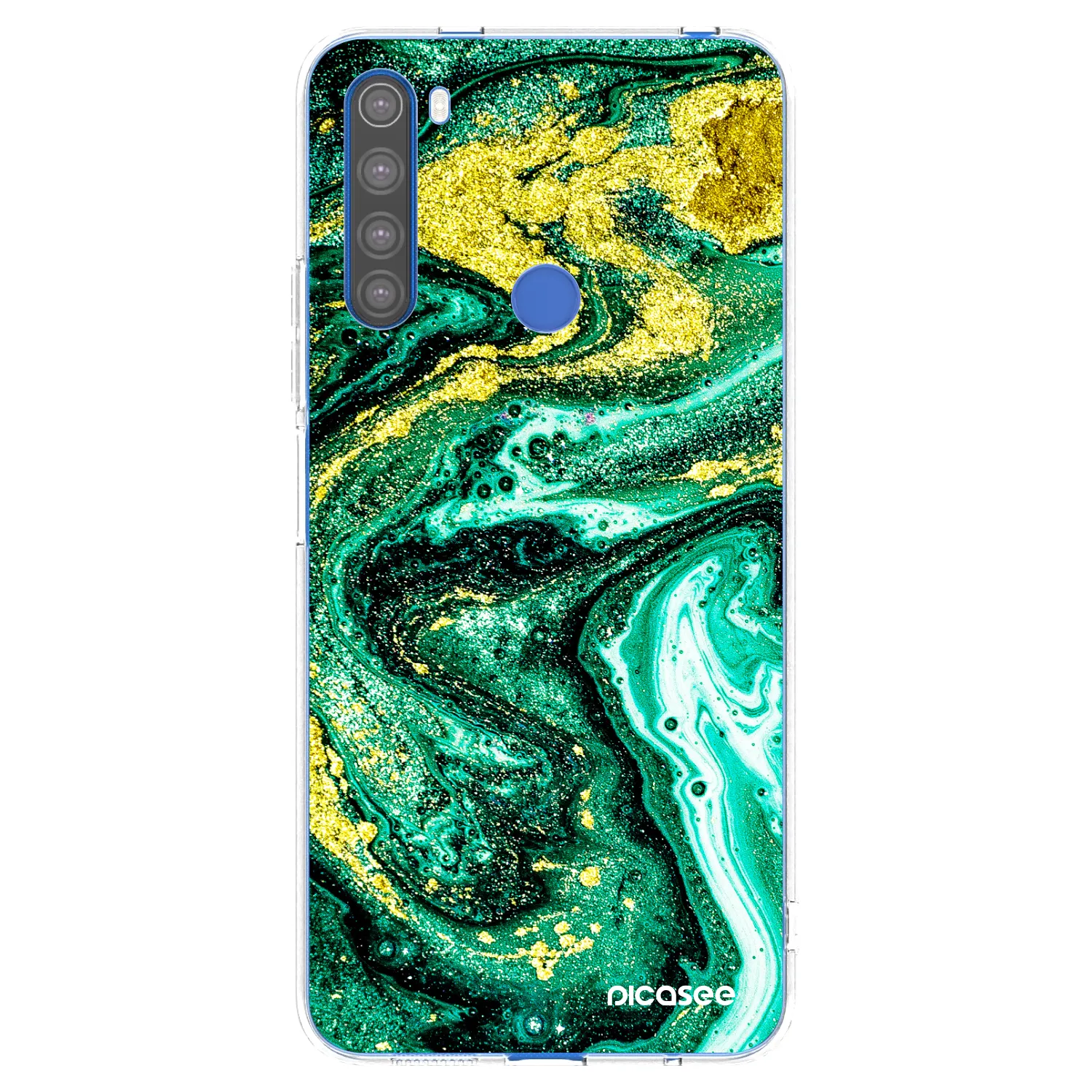 Picasee husă transparentă din silicon pentru Xiaomi Redmi Note 8T - Green Gold