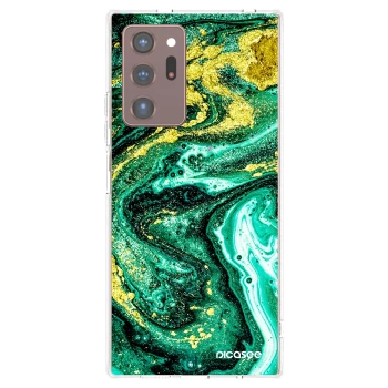 Picasee husă transparentă din silicon pentru Samsung Galaxy Note 20 Ultra - Green Gold