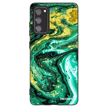 Picasee husă neagră din silicon pentru Samsung Galaxy S20 FE - Green Gold
