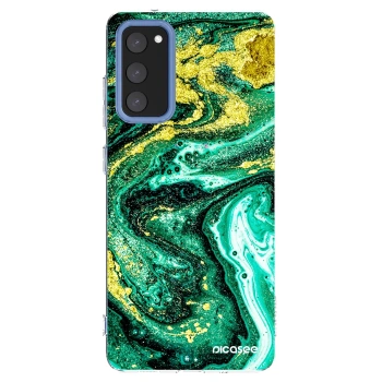 Picasee husă transparentă din silicon pentru Samsung Galaxy S20 FE - Green Gold