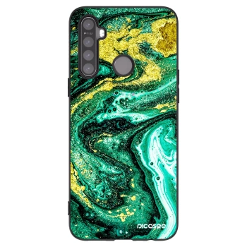 Picasee husă neagră din silicon pentru Realme 6i - Green Gold