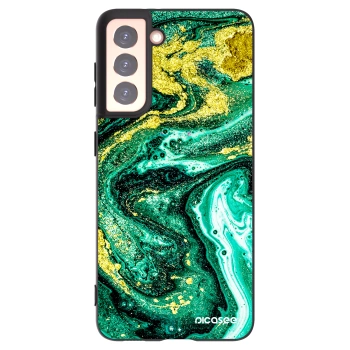 Picasee husă neagră din silicon pentru Samsung Galaxy S21 5G G991B - Green Gold