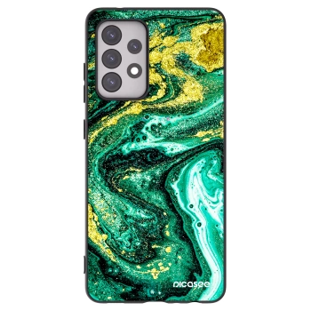 Picasee husă neagră din silicon pentru Samsung Galaxy A52 5G A525F - Green Gold
