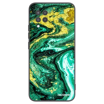 Picasee husă neagră din silicon pentru Samsung Galaxy A42 A426B - Green Gold