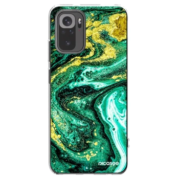 Picasee husă transparentă din silicon pentru Xiaomi Redmi Note 10S - Green Gold