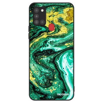 Husă pentru Samsung Galaxy A21s - Green Gold