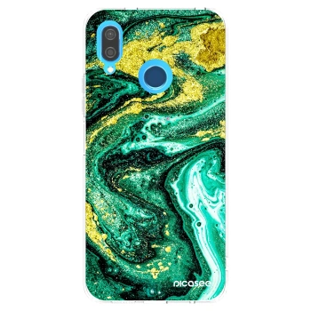 Picasee husă transparentă din silicon pentru Huawei P20 Lite - Green Gold