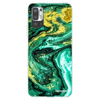 Picasee husă transparentă din silicon pentru Xiaomi Redmi Note 10 5G - Green Gold