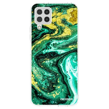 Picasee husă transparentă din silicon pentru Samsung Galaxy A22 A225F 4G - Green Gold