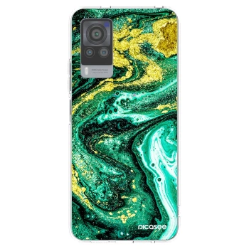 Picasee husă transparentă din silicon pentru Vivo X60 Pro 5G - Green Gold