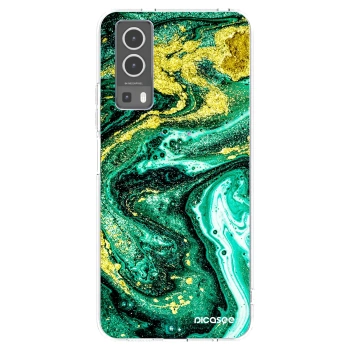 Picasee husă transparentă din silicon pentru Vivo Y72 5G - Green Gold
