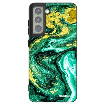 Picasee husă neagră din silicon pentru Samsung Galaxy S21 FE 5G - Green Gold