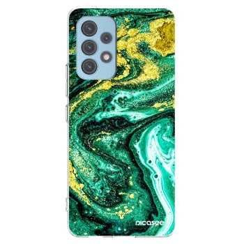 Picasee husă transparentă din silicon pentru Samsung Galaxy A53 5G A536 - Green Gold
