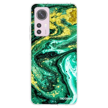 Picasee husă transparentă din silicon pentru Xiaomi 12 - Green Gold
