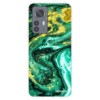 Picasee husă transparentă din silicon pentru Xiaomi 12 Pro - Green Gold