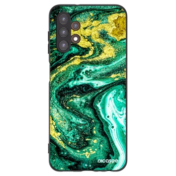 Picasee husă neagră din silicon pentru Samsung Galaxy A13 4G A135 - Green Gold