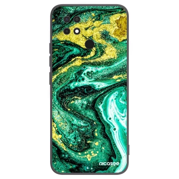 Picasee husă neagră din silicon pentru Xiaomi Redmi 10C - Green Gold