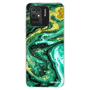 Picasee husă transparentă din silicon pentru Xiaomi Redmi 10C - Green Gold