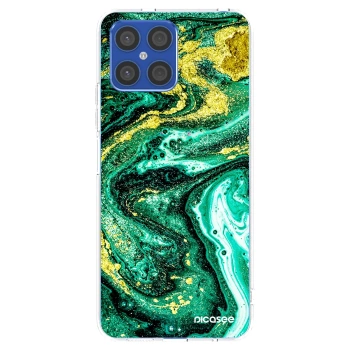 Picasee husă transparentă din silicon pentru Honor X8 4G - Green Gold