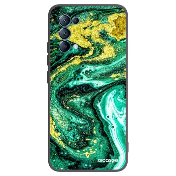 Picasee husă neagră din silicon pentru OPPO Reno 5 5G - Green Gold