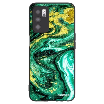 Picasee husă neagră din silicon pentru OPPO A16s - Green Gold