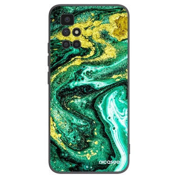 Picasee husă neagră din silicon pentru Xiaomi Redmi 10 (2022) - Green Gold