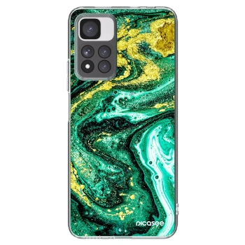 Picasee husă transparentă din silicon pentru Xiaomi Redmi Note 11 Pro+ 5G - Green Gold