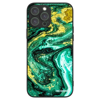 Picasee ULTIMATE CASE MagSafe pentru Apple iPhone 13 Pro Max - Green Gold