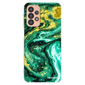 Picasee husă transparentă din silicon pentru Samsung Galaxy A23 A236B 5G - Green Gold