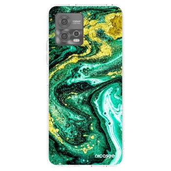 Picasee husă transparentă din silicon pentru Motorola Moto G72 - Green Gold