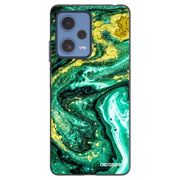Picasee husă neagră din silicon pentru Xiaomi Redmi Note 12 Pro 5G - Green Gold