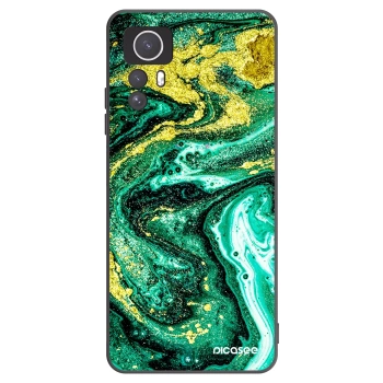 Picasee husă neagră din silicon pentru Xiaomi Redmi Note 12S - Green Gold