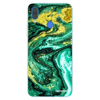 Picasee husă transparentă din silicon pentru Huawei Nova 3 - Green Gold
