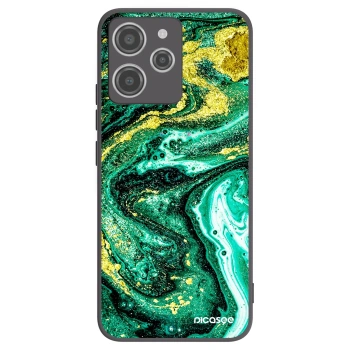 Picasee husă neagră din silicon pentru Xiaomi Redmi 12 4G - Green Gold