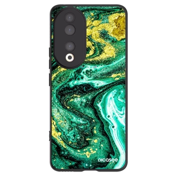 Picasee husă neagră din silicon pentru Honor 90 5G - Green Gold