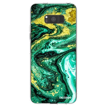 Picasee husă transparentă din silicon pentru Samsung Galaxy S8 G950F - Green Gold