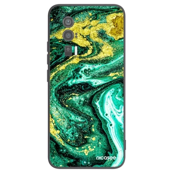 Picasee husă neagră din silicon pentru Xiaomi Poco F5 Pro 5G - Green Gold