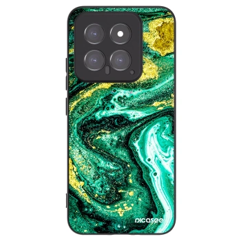 Picasee husă neagră din silicon pentru Xiaomi 14 - Green Gold