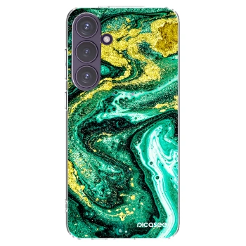Picasee husă transparentă din silicon pentru Samsung Galaxy S24+ S926B 5G - Green Gold