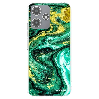 Picasee husă transparentă din silicon pentru Xiaomi Redmi 12 5G - Green Gold
