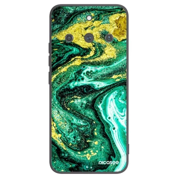 Picasee husă neagră din silicon pentru Realme 11 Pro+ - Green Gold