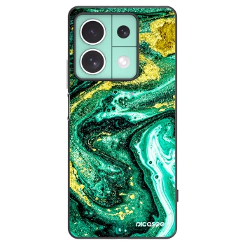 Picasee husă neagră din silicon pentru Xiaomi Redmi Note 13 5G - Green Gold