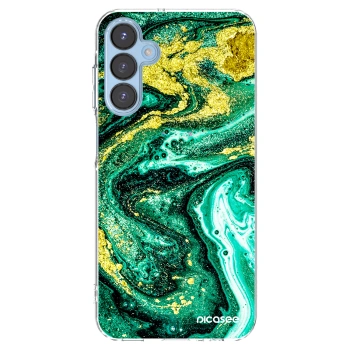 Picasee husă transparentă din silicon pentru Samsung Galaxy A15 A156B 5G - Green Gold