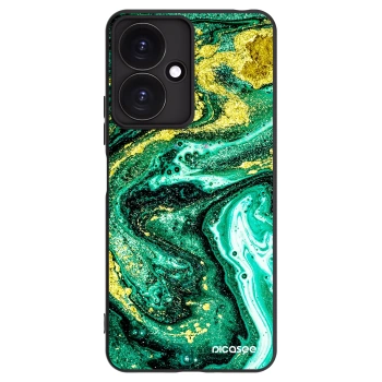 Picasee husă neagră din silicon pentru Xiaomi Redmi 13C 5G - Green Gold